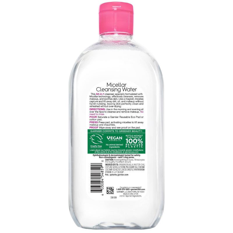 slide 9 of 11, Garnier Micellar Water Hydrating Facial Cleanser & Makeup Remover - Pore Cleansing - 23.7 fl oz, 23.7 fl oz