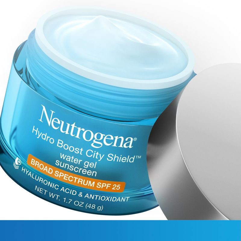 slide 2 of 8, Neutrogena Hydro Boost City Shield Water Face Gel with SPF 25 - 1.7oz, 1.7 oz