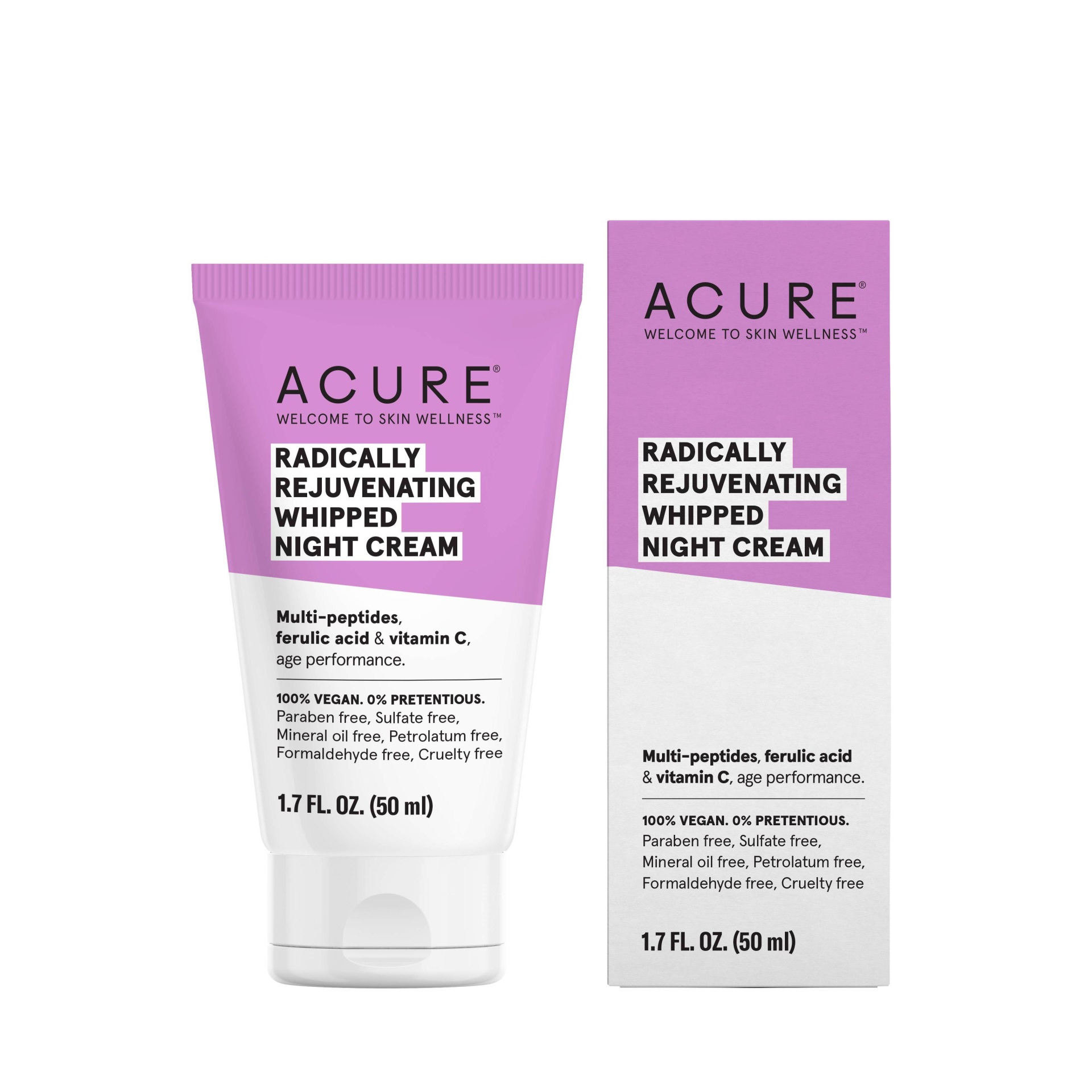 slide 1 of 5, Acure Radically Rejuvenating Whipped Night Cream Facial Moisturizer - 1.7 fl oz, 1.7 fl oz