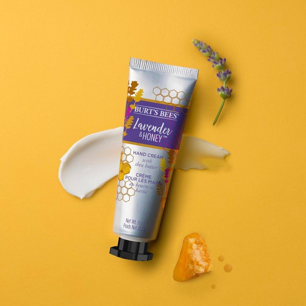 slide 9 of 9, Burt's Bees Shea Butter Lavender and Honey Hand Cream, 1 oz