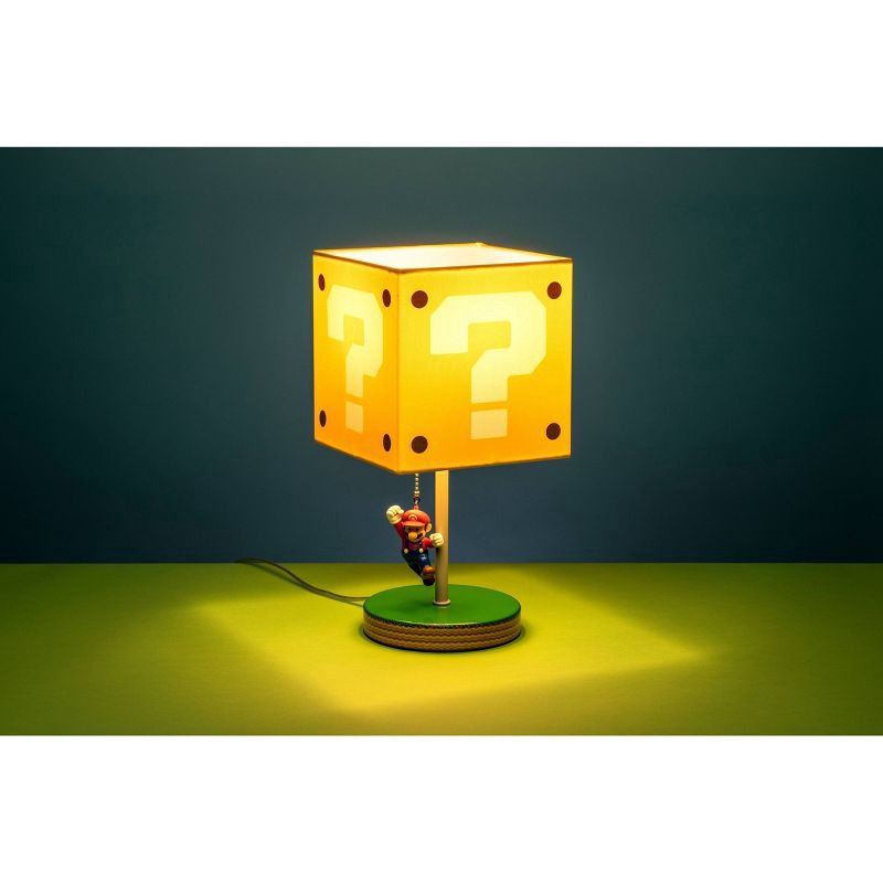 slide 5 of 5, 14" Nintendo Super Mario Block Table Lamp, 1 ct