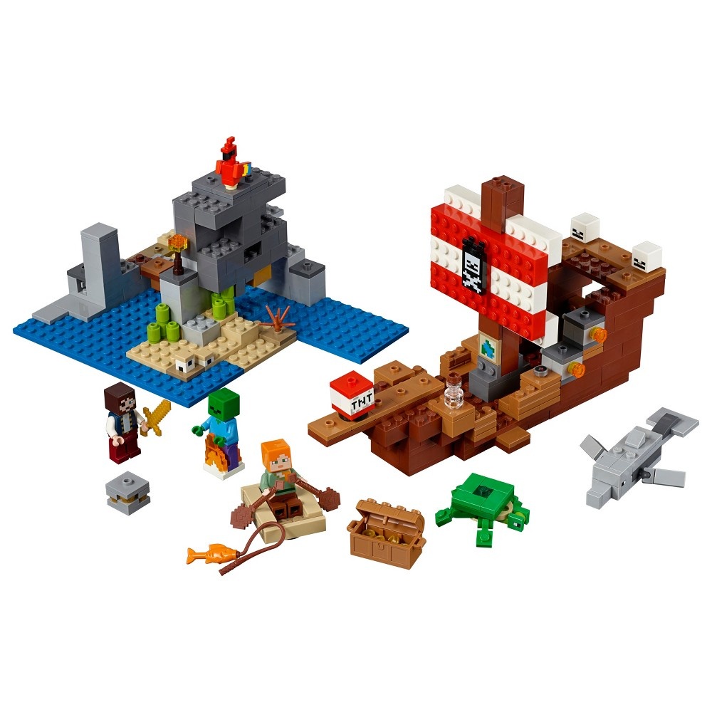 slide 6 of 7, LEGO Minecraft The Pirate Ship Adventure Alex 21152, 1 ct