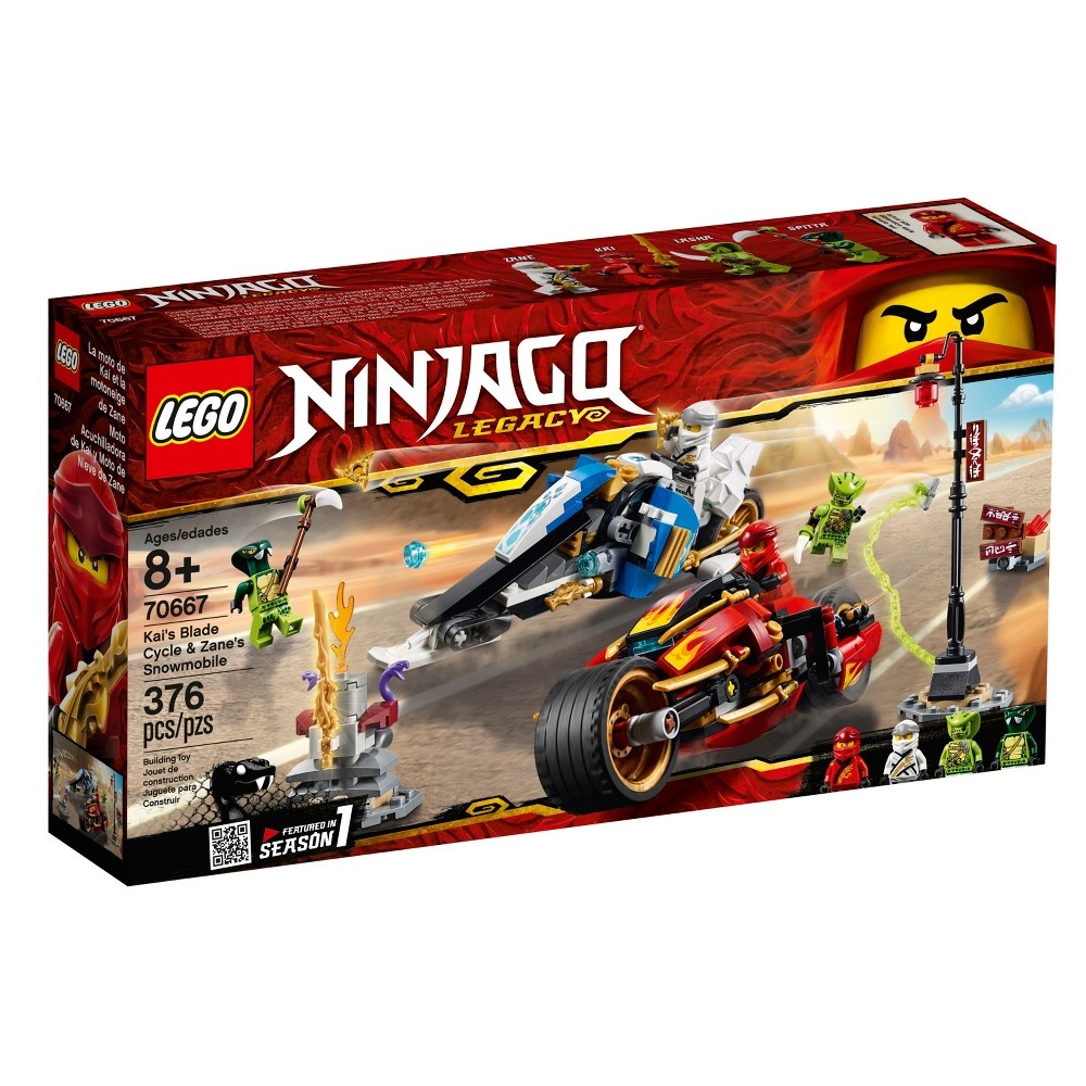 slide 4 of 6, LEGO Ninjago Kai's Blade Cycle & Zane's Snowmobile, 1 ct