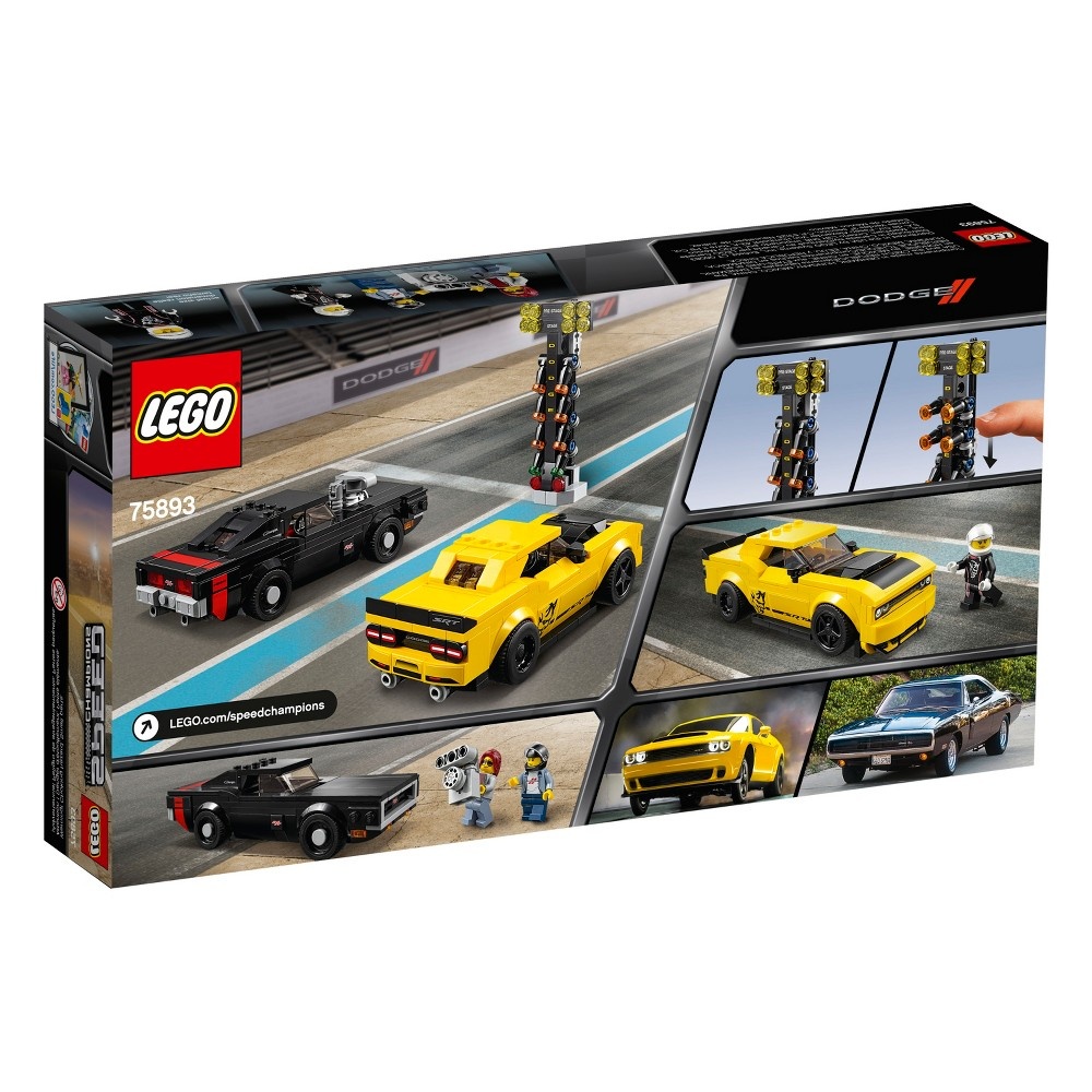 slide 4 of 7, LEGO Speed Champions 2018 Dodge Challenger SRT Demon and 1970 75893, 1 ct