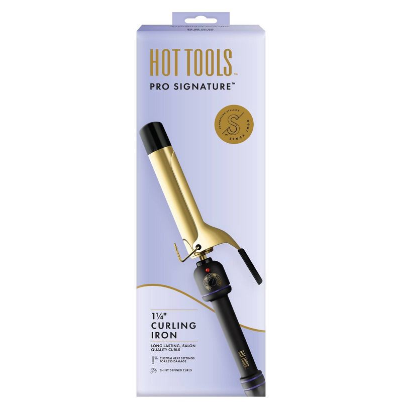 slide 6 of 6, Hot Tools Pro Signature Gold Curling Iron - 1 ¼", 1 ct