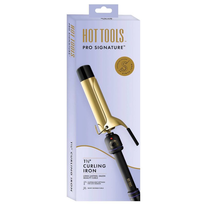 slide 5 of 5, Hot Tools Pro Signature Gold Curling Iron - 1.5", 1 ct