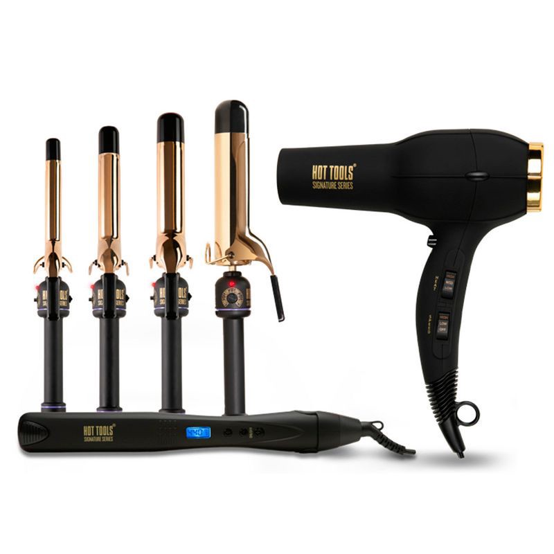 slide 7 of 7, Hot Tools Pro Signature Gold Curling Iron - 1", 1 ct