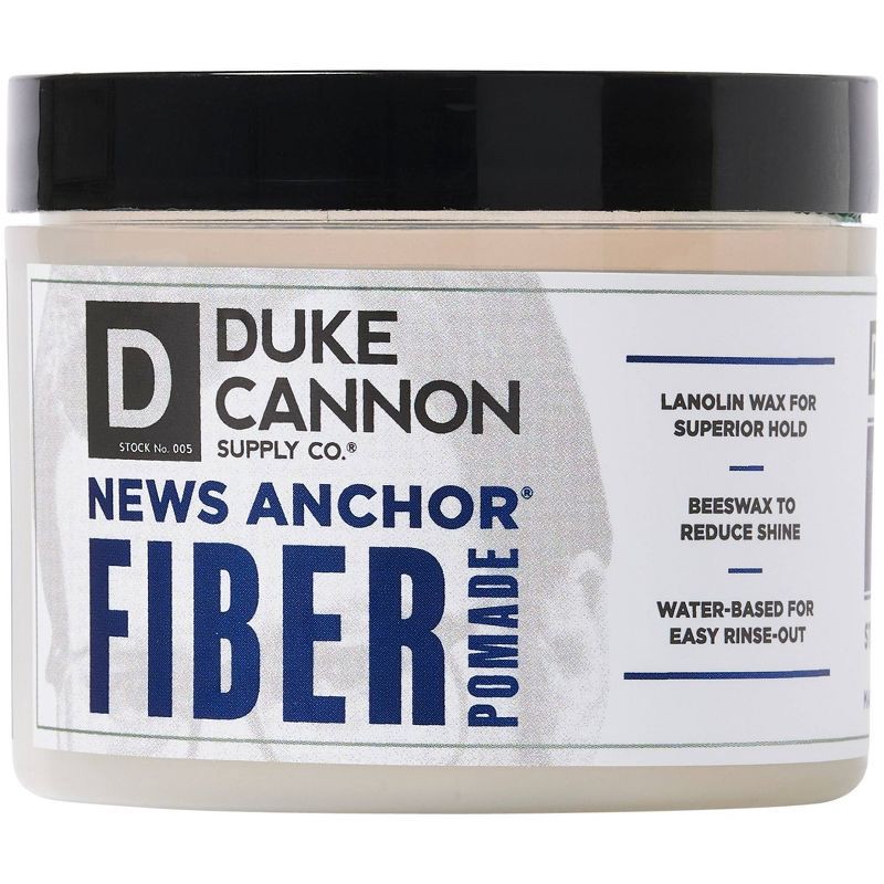 slide 2 of 8, Duke Cannon Supply Co. Duke Cannon News Anchor Fiber Pomade - Strong Hold, Matte Hair Styling Pomade for Men - 4.6 oz, 4.6 oz