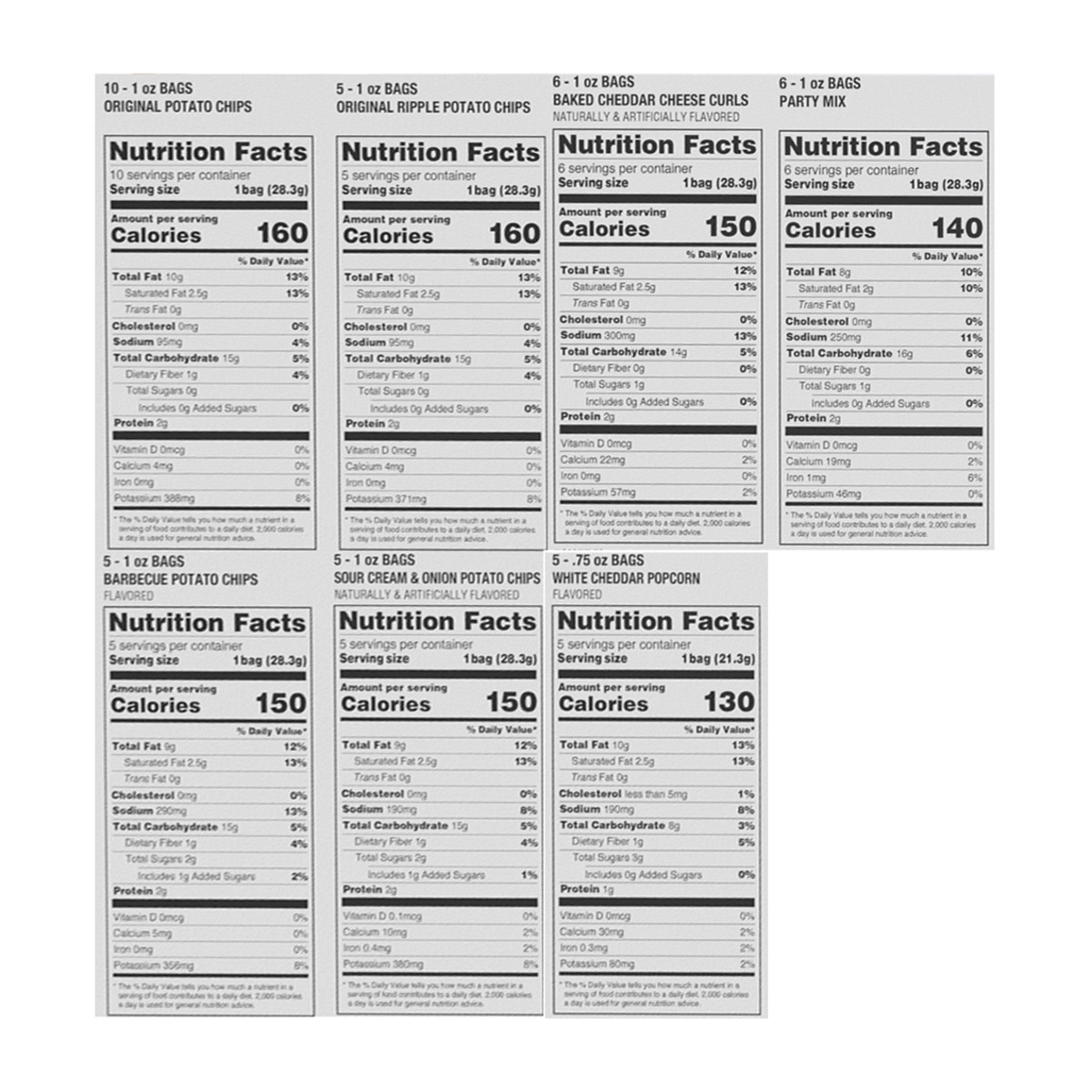 slide 8 of 8, Utz 42 Pack Variety Snack Pack 1 42 ea, 42 ct