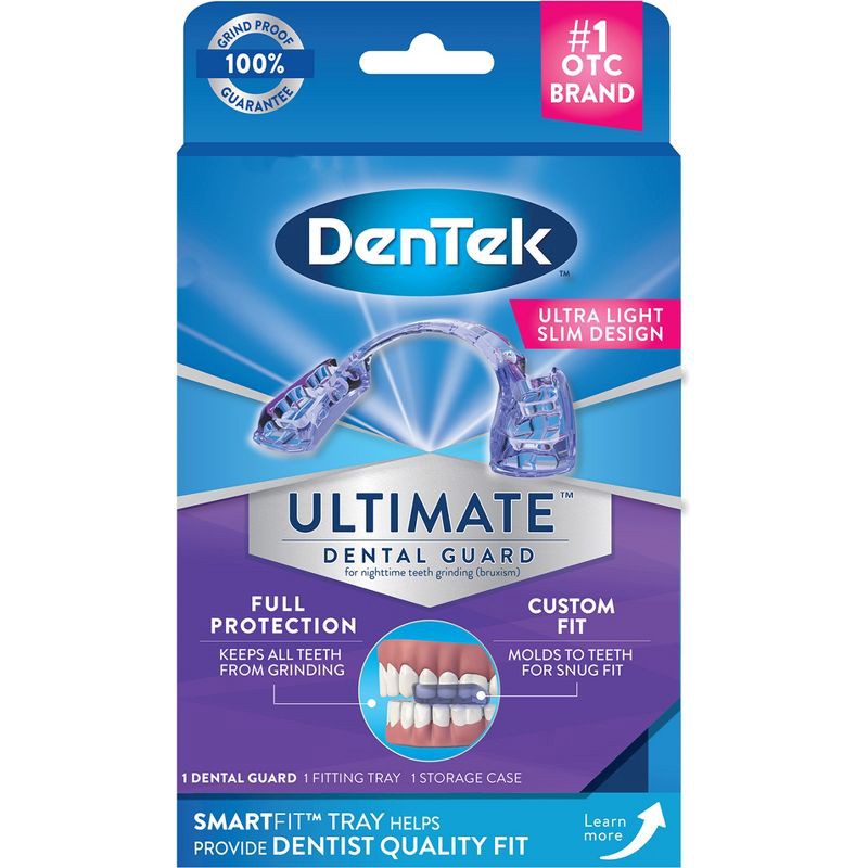 slide 1 of 8, DenTek Ultimate Dental Guard For Nighttime Teeth Grinding with SmartFit Tray, 1 ct