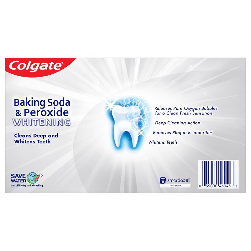 slide 2 of 5, Colgate Baking Soda and Peroxide Whitening Toothpaste Brisk Mint - 6oz/3pk, 3 ct; 6 oz