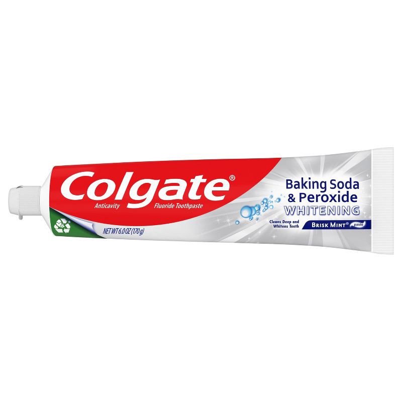 slide 3 of 5, Colgate Baking Soda and Peroxide Whitening Toothpaste Brisk Mint - 6oz/3pk, 3 ct; 6 oz