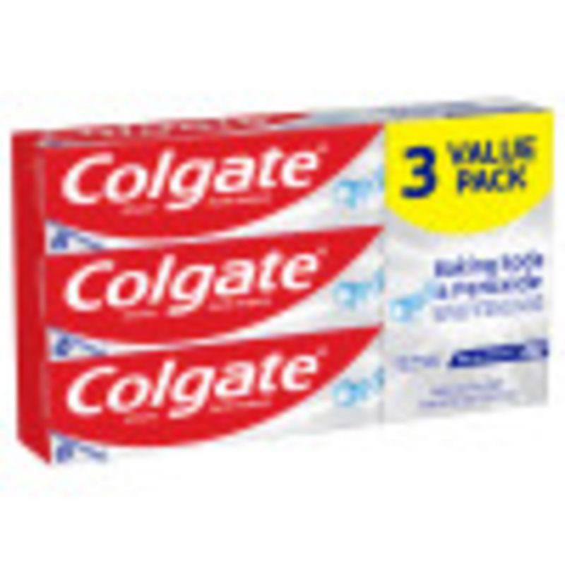 slide 4 of 5, Colgate Baking Soda and Peroxide Whitening Toothpaste Brisk Mint - 6oz/3pk, 3 ct; 6 oz