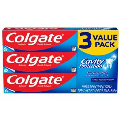 Colgate Cavity Protection Toothpaste with Fluoride - 6oz/3pk