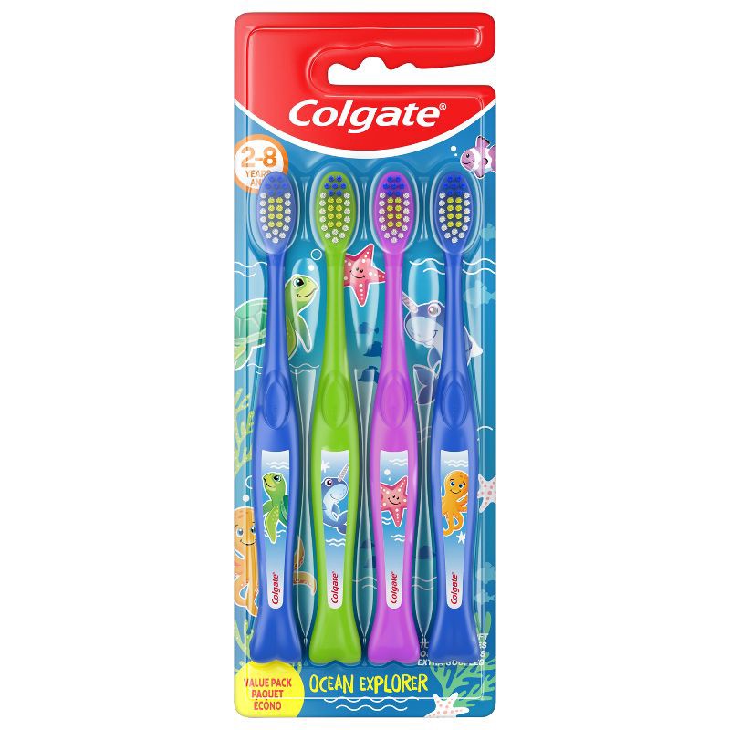 slide 9 of 10, Colgate Kids Toothbrush Value Pack Ocean Explorer Extra Soft - 4ct, 4 ct