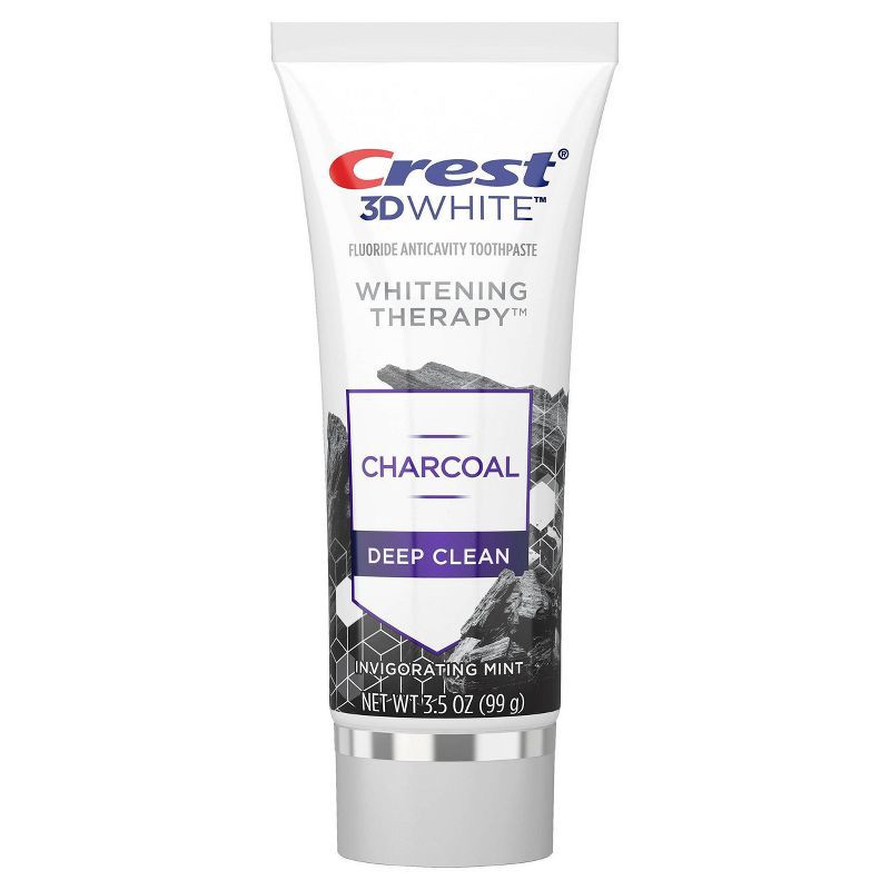 slide 1 of 1, Crest 3D White Whitening Therapy Charcoal Deep Clean Fluoride Toothpaste - Invigorating Mint - 3.5oz, 3.5 oz