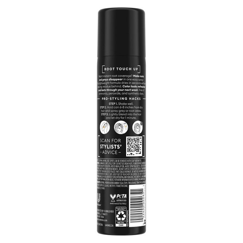 slide 2 of 8, Tresemme Root Touch-Up Temporary Hair Color Spray - Black - 2.5oz, 2.5 oz