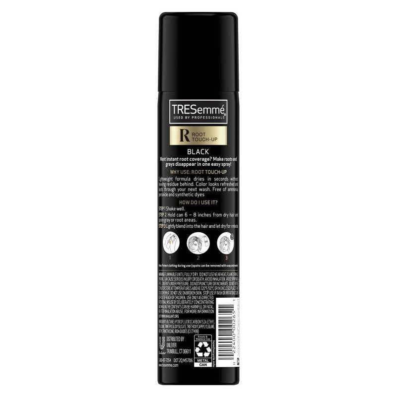 slide 3 of 6, Tresemme Root Touch-Up Temporary Hair Color Spray - Black - 2.5oz, 2.5 oz