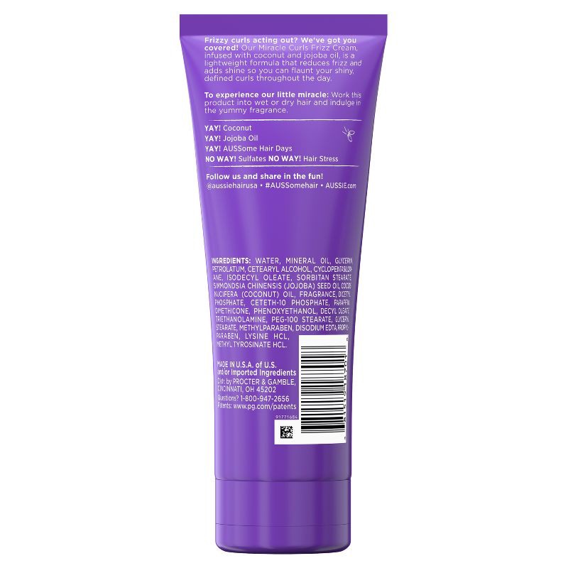 slide 2 of 10, Aussie Miracle Curls Frizz Taming Curl Cream with Coconut & Jojoba - 6.8oz, 6.8 oz