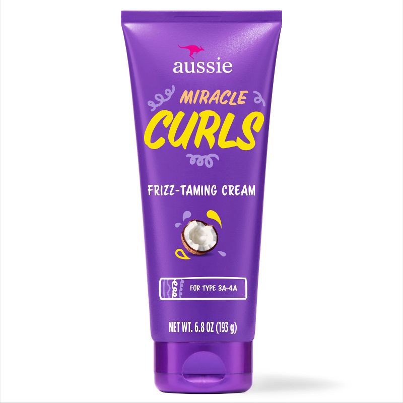 slide 1 of 9, Aussie Miracle Curls Frizz Taming Curl Cream with Coconut & Jojoba - 6.8oz, 6.8 oz