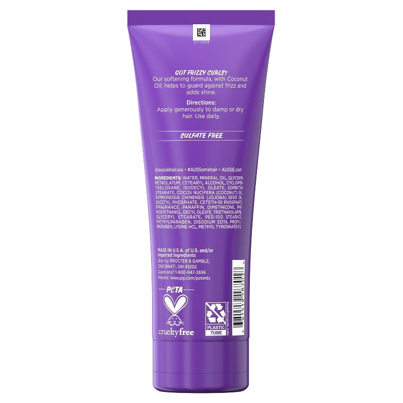 slide 9 of 9, Aussie Miracle Curls Frizz Taming Curl Cream with Coconut & Jojoba - 6.8oz, 6.8 oz