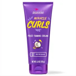 Aussie Miracle Curls Frizz Taming Curl Cream with Coconut & Jojoba - 6.8oz
