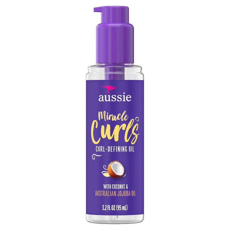 slide 1 of 7, Aussie Miracle Curls Curl-Defining Oil Hair Treatment with Jojoba Oil - 3.2 fl oz, 3.2 fl oz