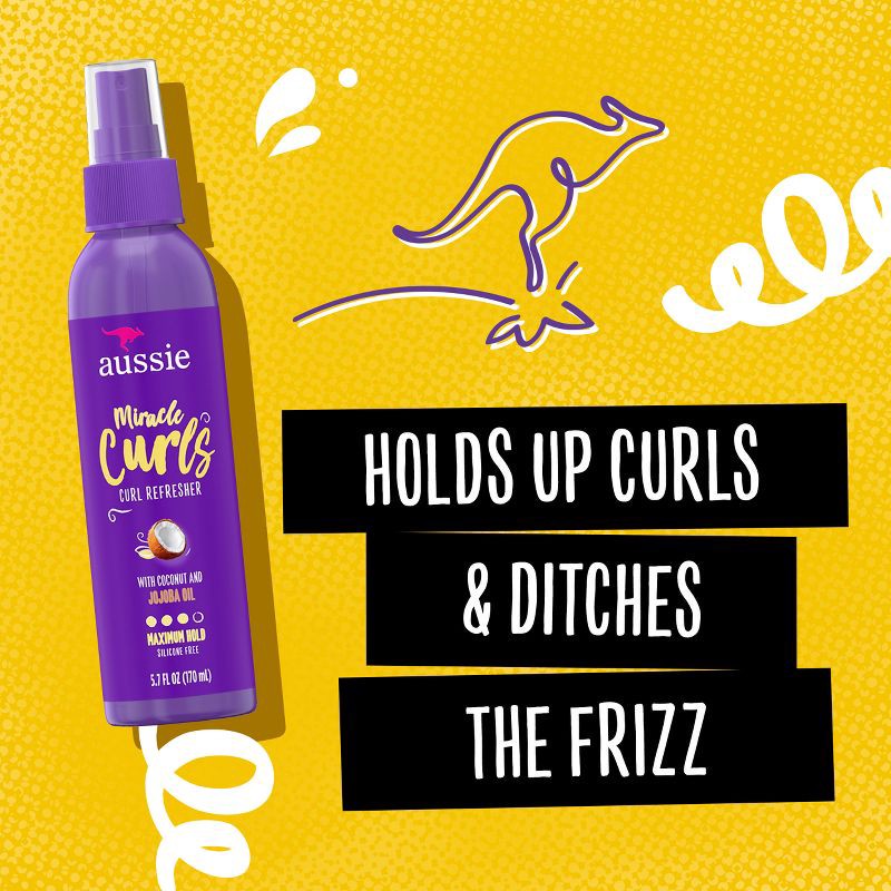 slide 3 of 9, Aussie Miracle Curls Refresher Spray Gel - 5.7 fl oz, 5.7 fl oz