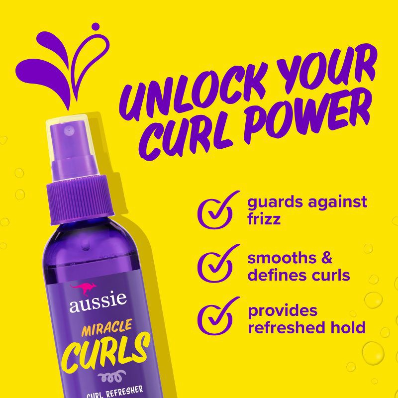 slide 4 of 9, Aussie Miracle Curls Refresher Spray Gel - 5.7 fl oz, 5.7 fl oz