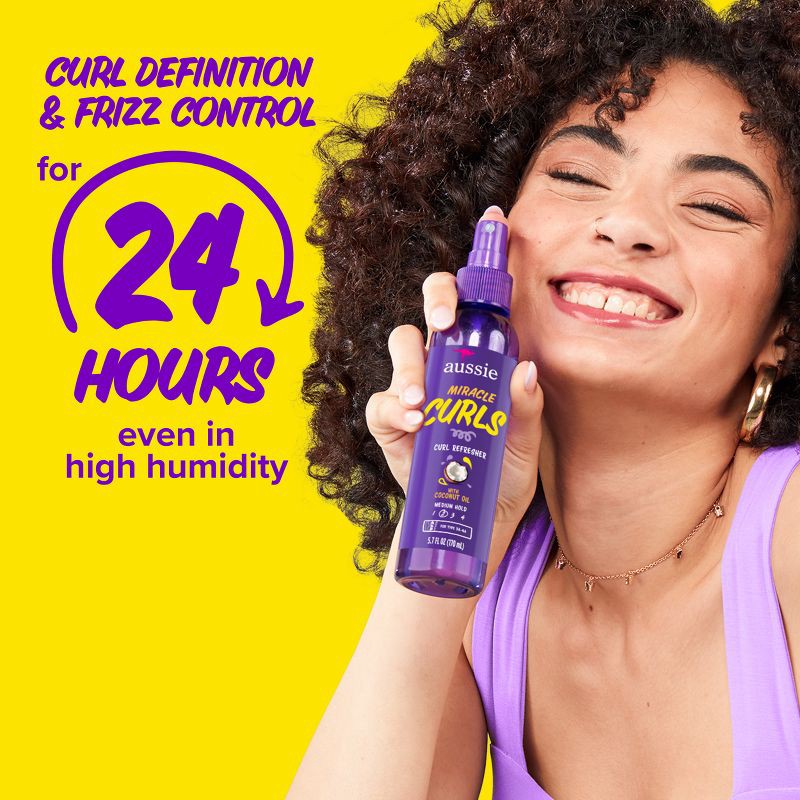 slide 5 of 9, Aussie Miracle Curls Refresher Spray Gel - 5.7 fl oz, 5.7 fl oz