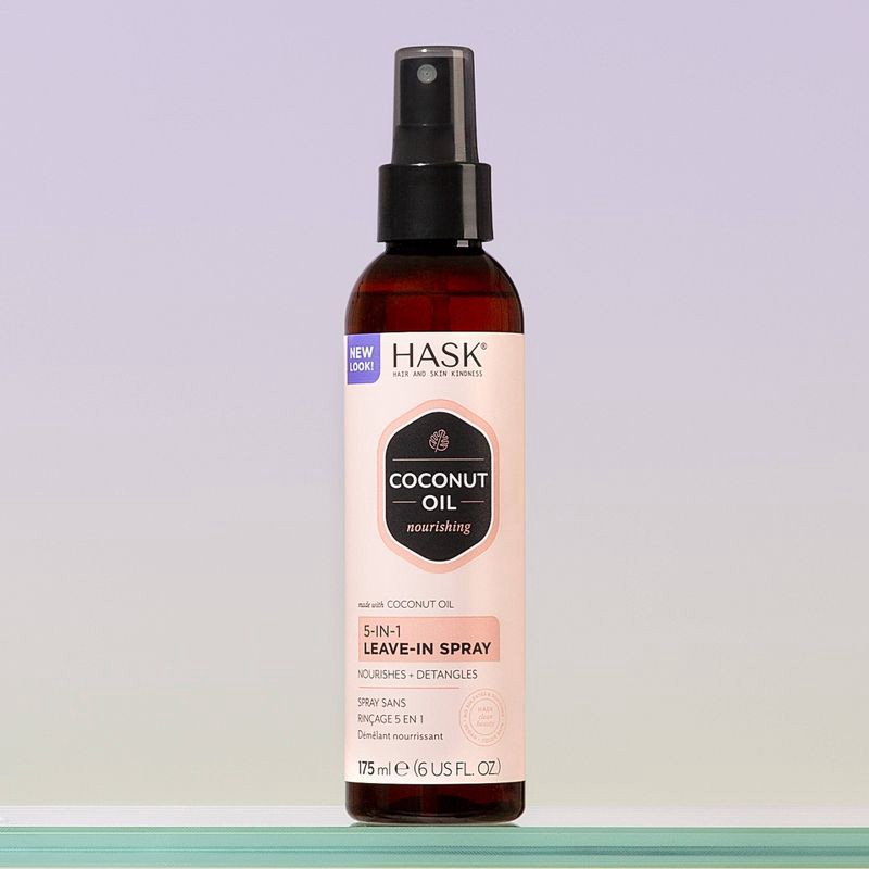 slide 6 of 10, Hask Monoi Coconut Oil 5-in-1 Leave-In-Spray - 6 fl oz, 6 fl oz