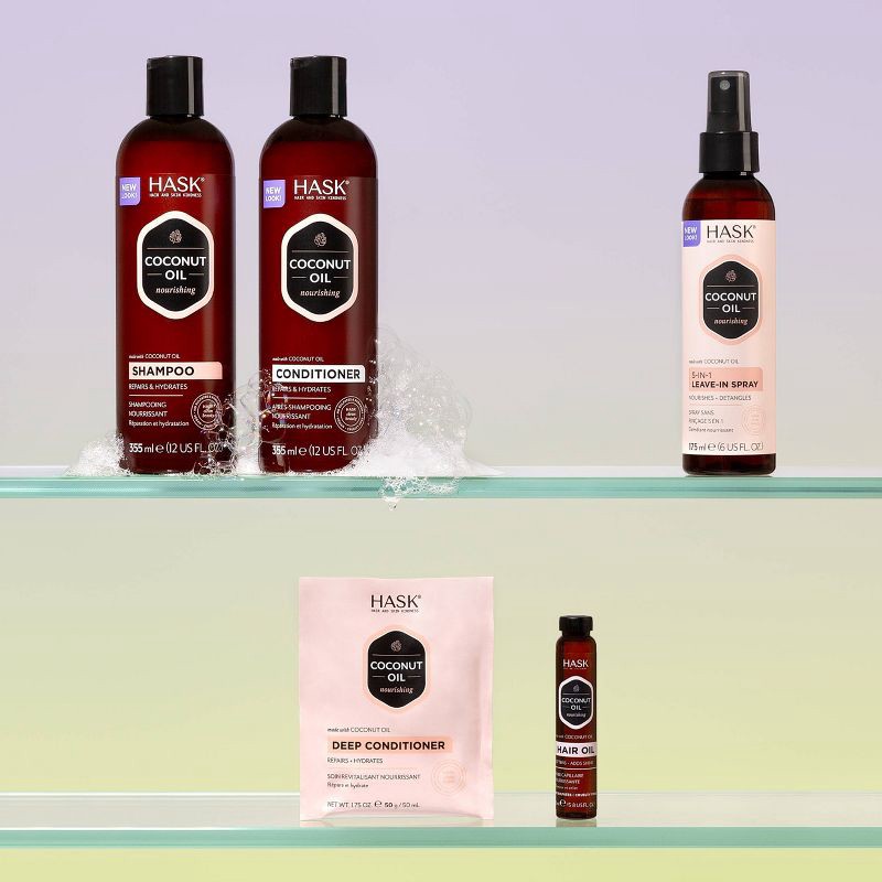 slide 7 of 10, Hask Monoi Coconut Oil 5-in-1 Leave-In-Spray - 6 fl oz, 6 fl oz