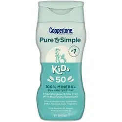 Coppertone Pure and Simple Kids Mineral Sunscreen Lotion - SPF 50 - 6 fl oz