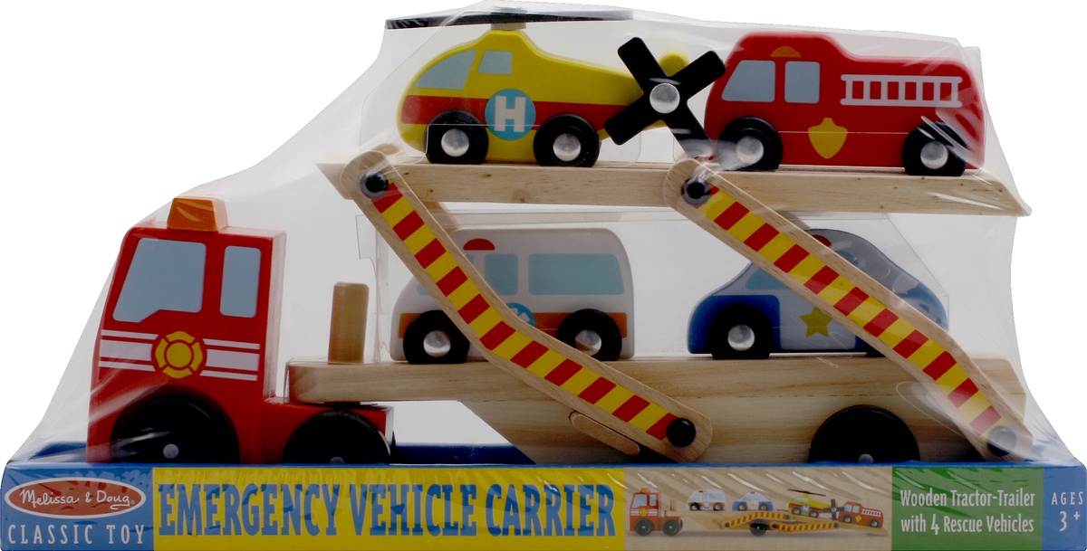slide 6 of 7, Melissa & Doug Wooden Emergency Vehicle Set of 6, 1 ct