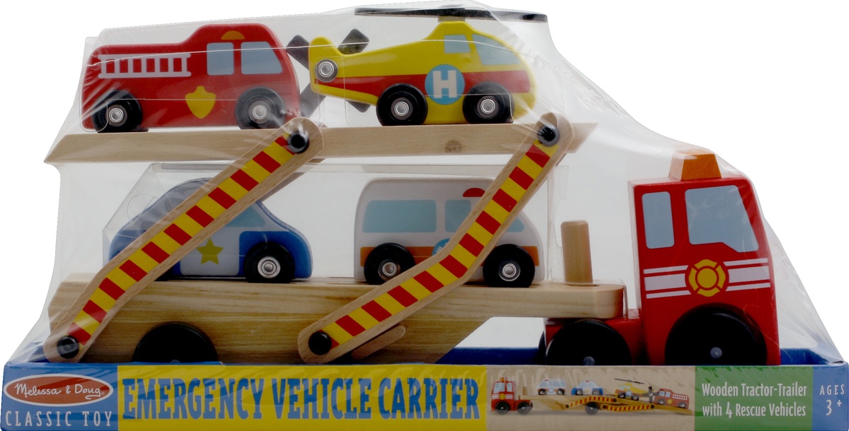slide 7 of 7, Melissa & Doug Wooden Emergency Vehicle Set of 6, 1 ct