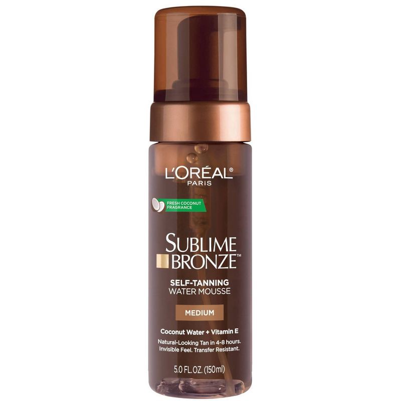 slide 1 of 8, L'Oreal Paris Sublime Bronze Hydrating Self-Tanning Water Mousse - 5 fl oz, 5 fl oz