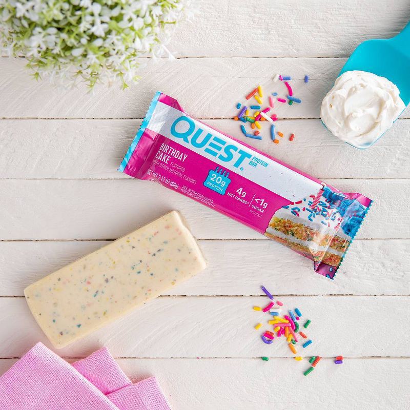 slide 3 of 8, Quest Nutrition Protein Bar - Birthday Cake - 4ct, 4 ct