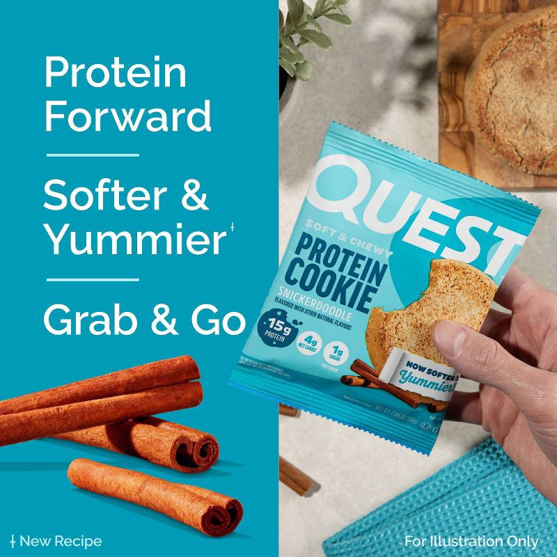 slide 4 of 10, Quest Nutrition Protein Cookie - Snickerdoodle - 4pk, 4 ct
