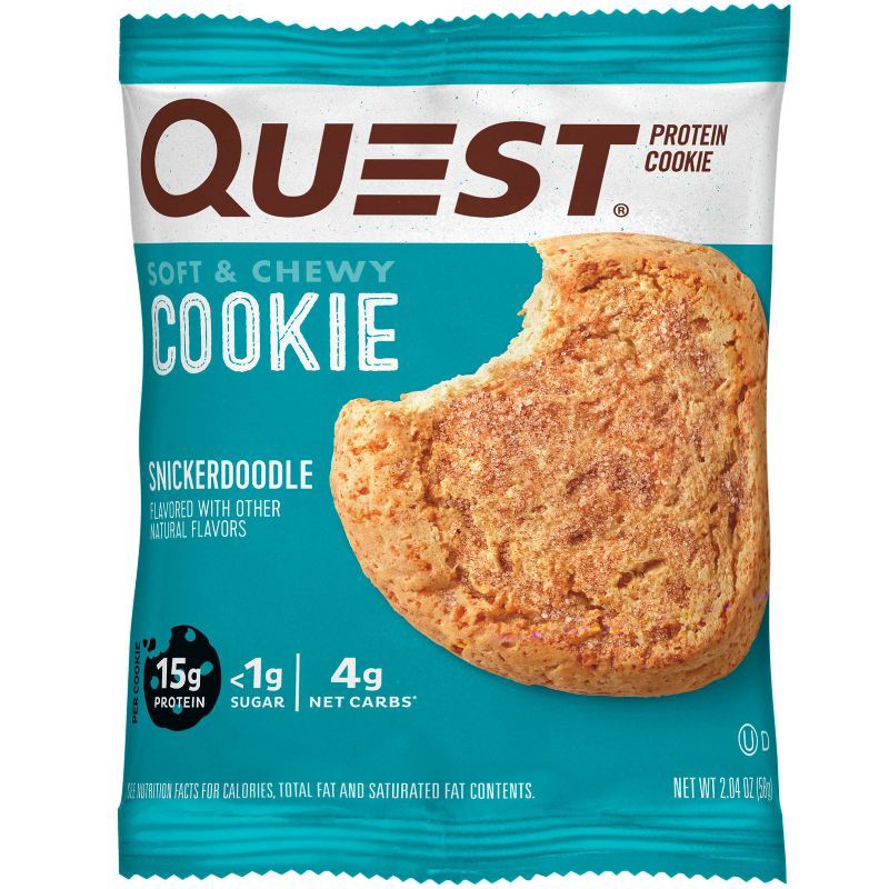 slide 4 of 7, Quest Nutrition Protein Cookie - Snickerdoodle - 4pk, 4 ct