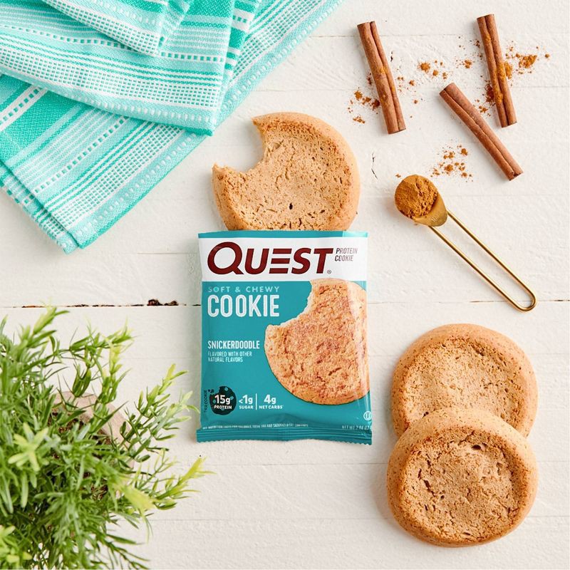 slide 5 of 7, Quest Nutrition Protein Cookie - Snickerdoodle - 4pk, 4 ct