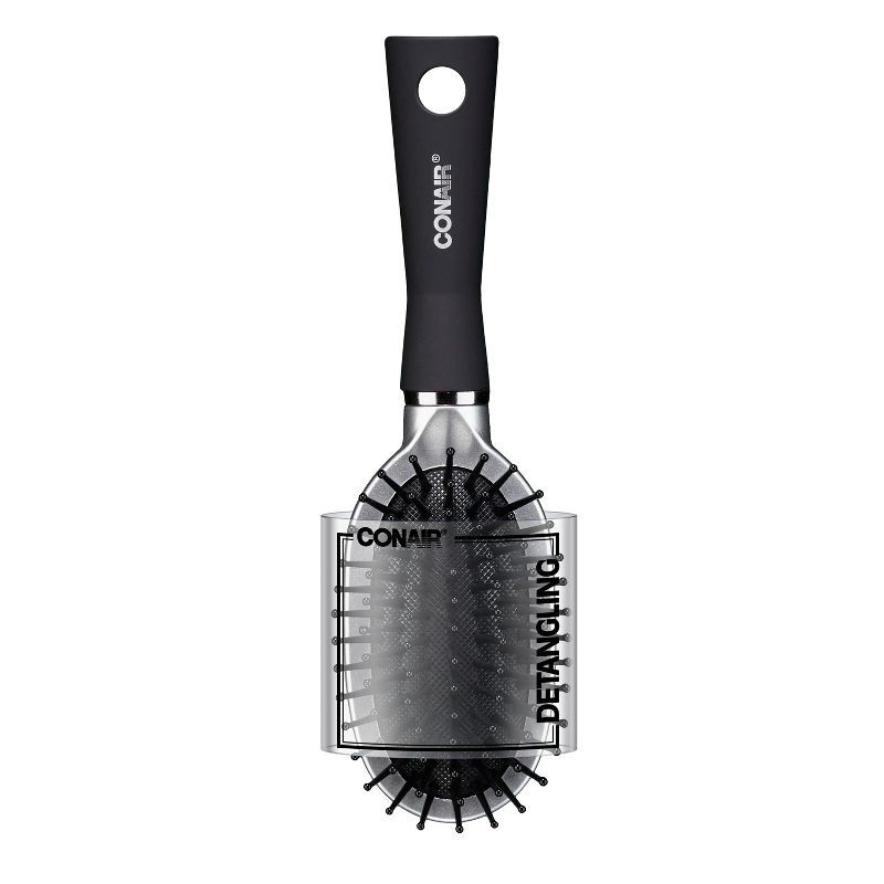 slide 1 of 3, Conair Travel Sized Detangling Cushion Hair Brush - All Hair - Black, 1 ct