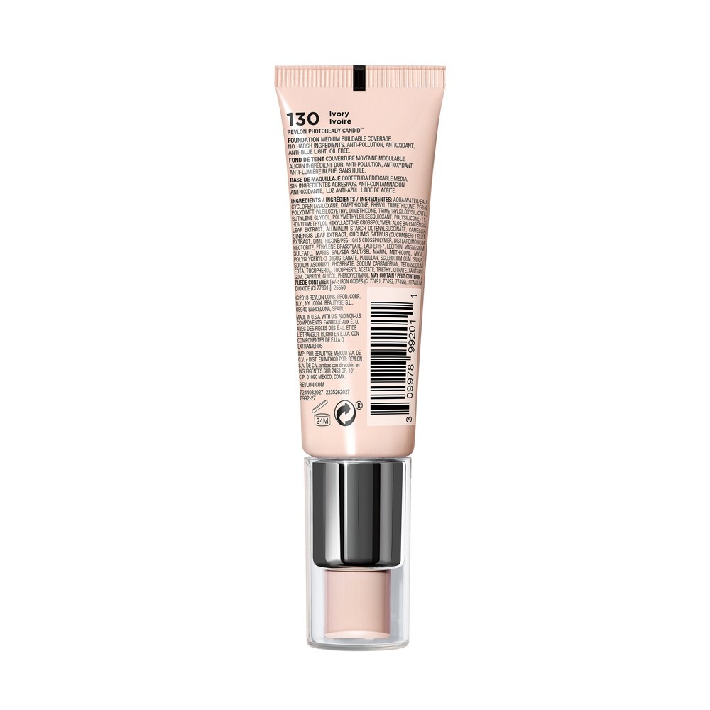 slide 2 of 5, Revlon PhotoReady Candid Natural Finish Anti-Pollution Foundation - 130 Ivory - 0.75 fl oz, 1 ct