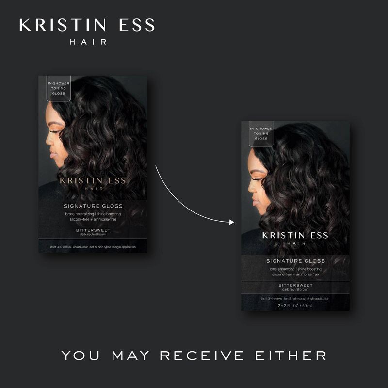 slide 4 of 5, Kristin Ess Hair Gloss Dye in Bittersweet for Dark Brown Hair - 4 fl oz, 4 fl oz