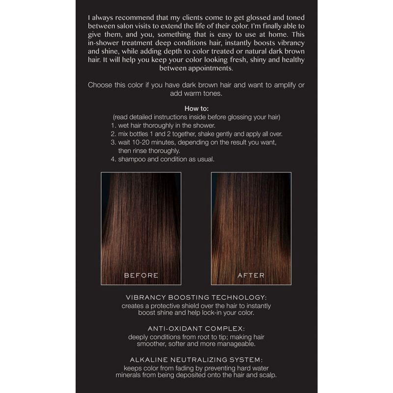 slide 2 of 4, Kristin Ess Hair Dye Gloss in Chocolate Cosmo for Dark Golden Brown Hair - 4 fl oz, 4 fl oz