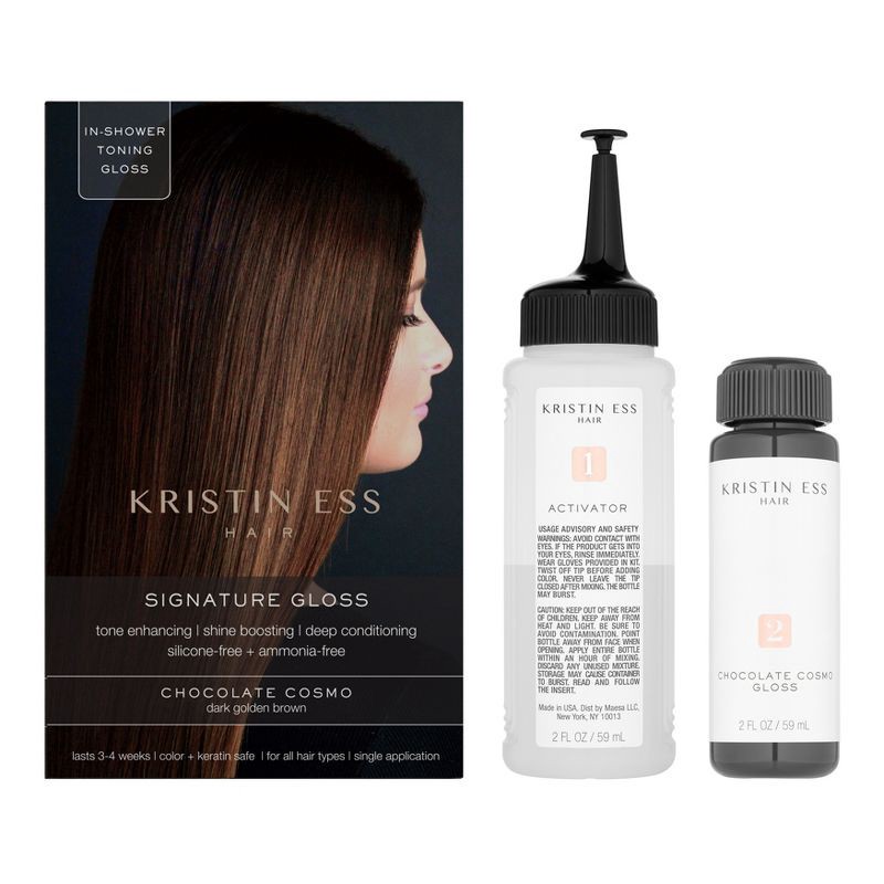 slide 1 of 4, Kristin Ess Hair Dye Gloss in Chocolate Cosmo for Dark Golden Brown Hair - 4 fl oz, 4 fl oz