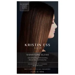 Kristin Ess Hair Dye Gloss in Chocolate Cosmo for Dark Golden Brown Hair - 4 fl oz