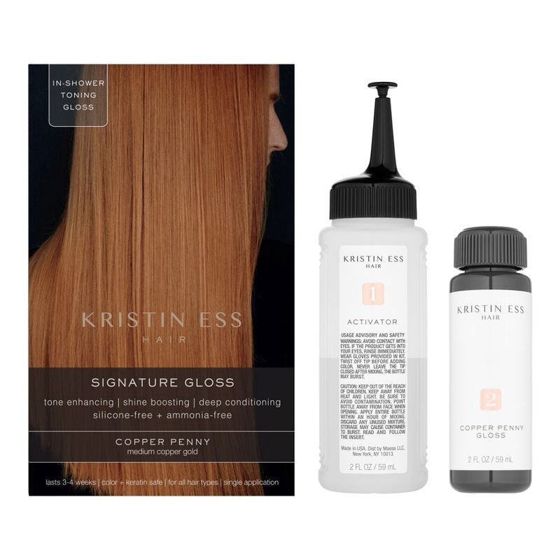 slide 3 of 7, Kristin Ess Hair Dye Gloss in Copper Penny for Red or Auburn Hair - 4 fl oz, 4 fl oz