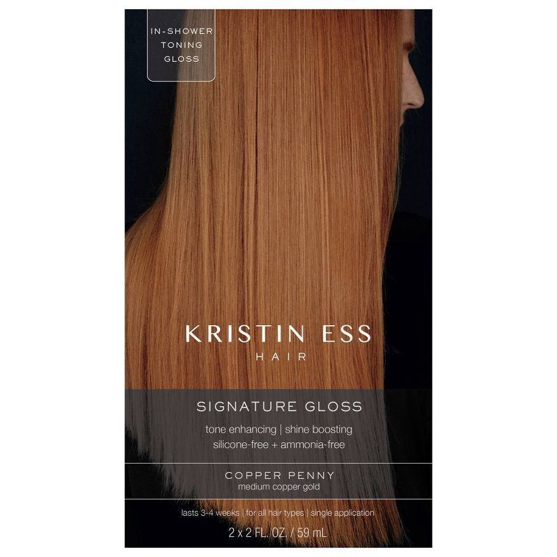 slide 1 of 7, Kristin Ess Hair Gloss in Copper Penny for Red or Auburn Hair - Semi Permanent Dye + Toner - 4 fl oz, 4 fl oz