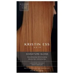 Kristin Ess Hair Gloss in Copper Penny for Red or Auburn Hair - Semi Permanent Dye + Toner - 4 fl oz