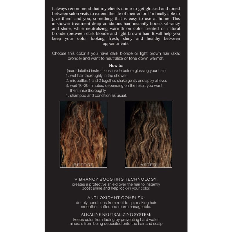 slide 2 of 4, Kristin Ess Hair Dye Gloss in Smokey Topaz for Medium Blonde Hair - 4 fl oz, 4 fl oz